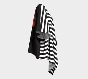 Kimono - Flores - blanco y negro