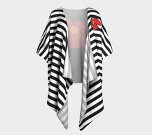 Load image into Gallery viewer, Kimono - Flores - blanco y negro
